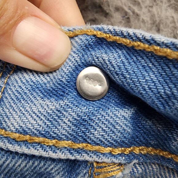 Levis Shorts Womens 34 501 Premium Big E Cotton Denim Button Fly Cutoff - Picture 12 of 16